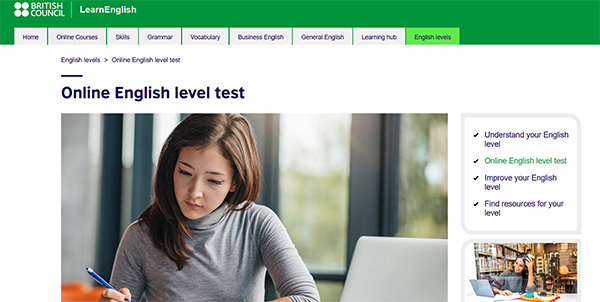 Website kiểm tra trình độ tiếng Anh cho người mới