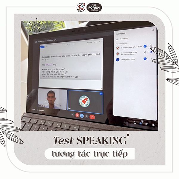 Test IELTS Speaking với giáo viên